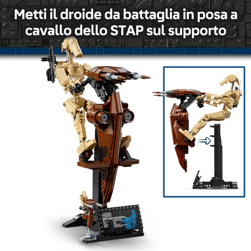 LEGO Star Wars Battle Droid con STAP – Action Figure da Costruzione