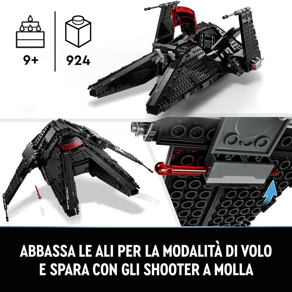 LEGO Star Wars Trasporto Inquisitore Scythe 75336 con 4 Minifigure