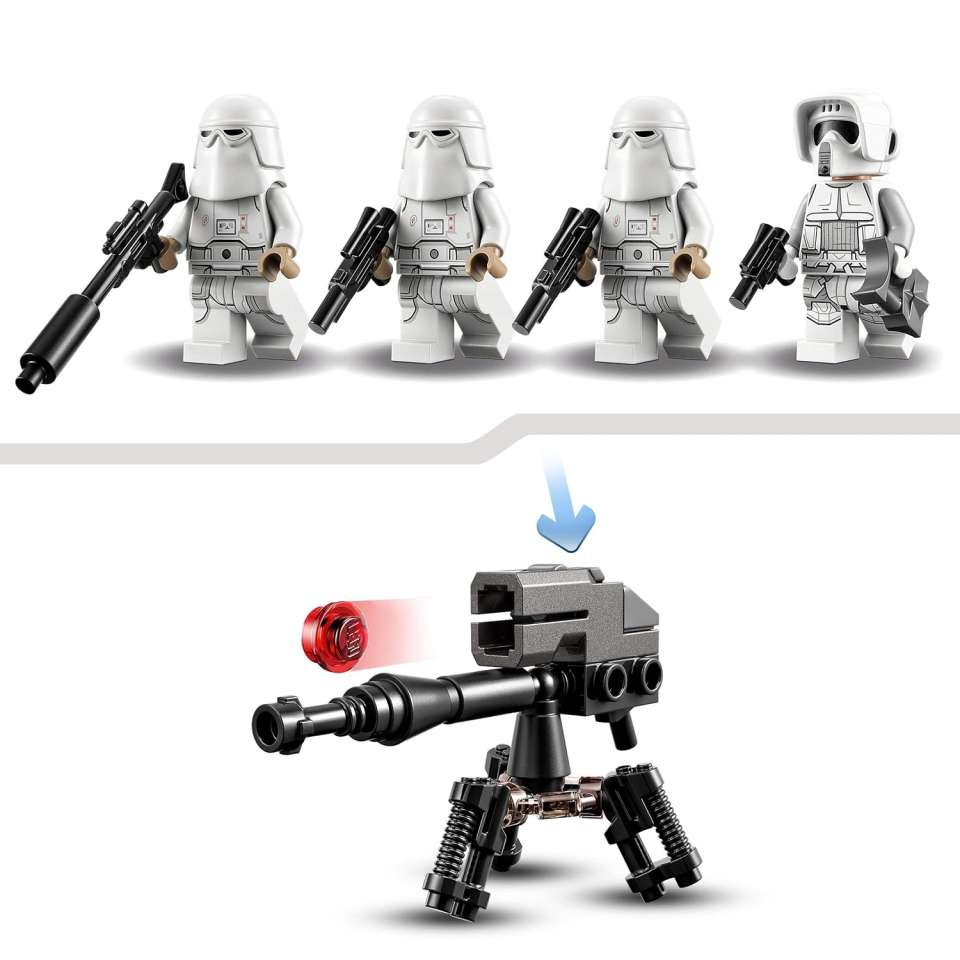 LEGO Star Wars Battle Pack Snowtrooper con Speeder Bike e Cannone E-Web