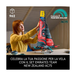 LEGO Technic Emirates Team New Zealand AC75 – Barca a Vela da Costruire per Adulti