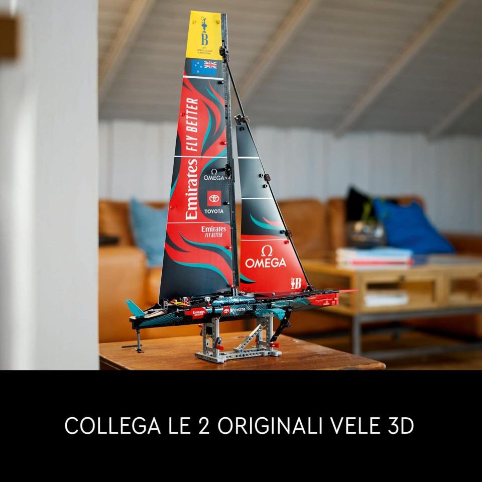 LEGO Technic Emirates Team New Zealand AC75 – Barca a Vela da Costruire per Adulti