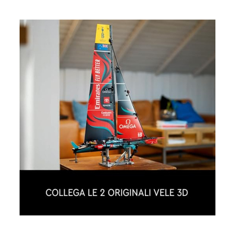 LEGO Technic Emirates Team New Zealand AC75 – Barca a Vela da Costruire per Adulti