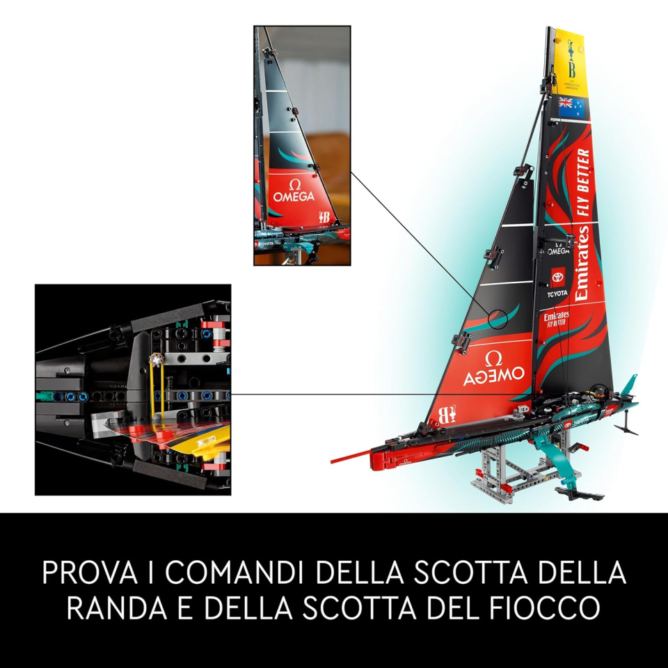 LEGO Technic Emirates Team New Zealand AC75 – Barca a Vela da Costruire per Adulti