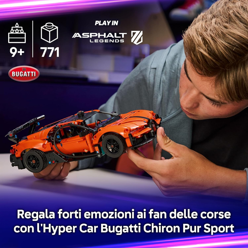 LEGO Technic Bugatti Chiron Pur Sport – Modello da costruire 42222