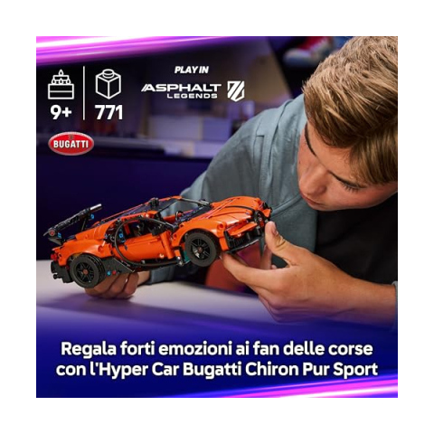 LEGO Technic Bugatti Chiron Pur Sport – Modello da costruire 42222