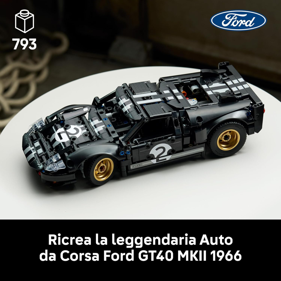 LEGO Technic Ford GT40 MKII 1966 – Modellino da Collezione per Adulti