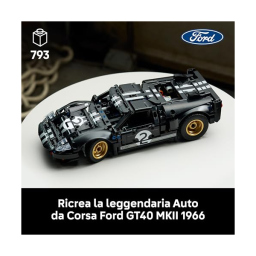 LEGO Technic Ford GT40 MKII 1966 – Modellino da Collezione per Adulti