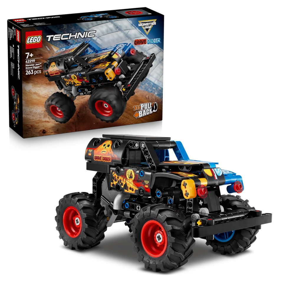 LEGO Technic Monster Jam Grave Digger Fuoco e Ghiaccio – Set Pull-Back 42219