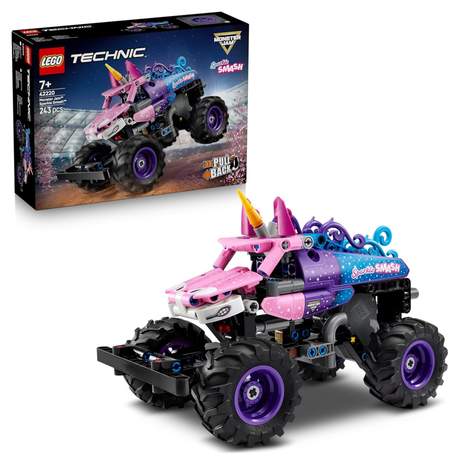 LEGO Technic Monster Jam Sparkle Smash 42220 – Camion Unicorno a Retrocarica