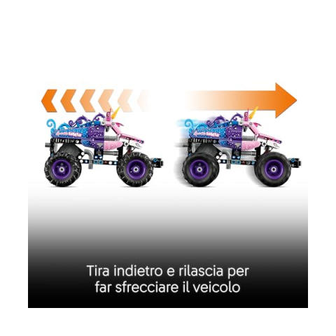 LEGO Technic Monster Jam Sparkle Smash 42220 – Camion Unicorno a Retrocarica