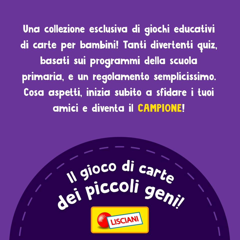 Lisciani I'm a Genius – Campioni di Inglese, Gioco di Carte Educativo
