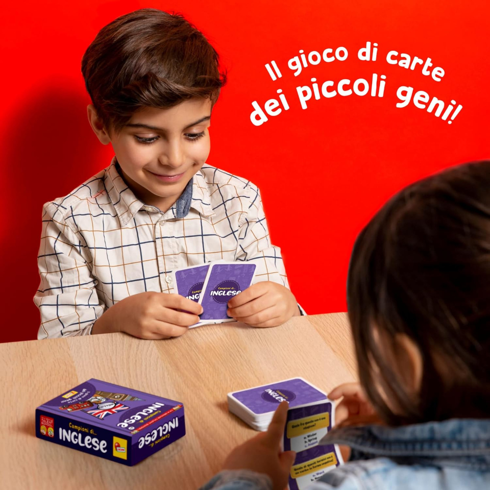 Lisciani I'm a Genius – Campioni di Inglese, Gioco di Carte Educativo