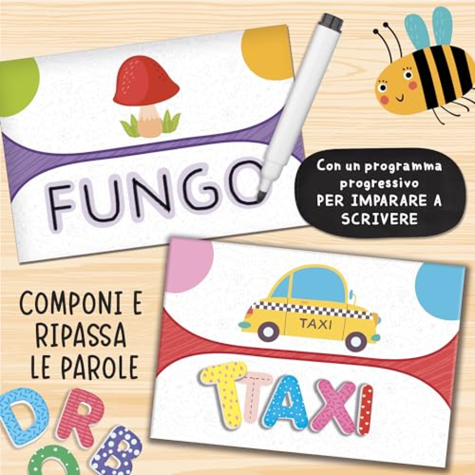 Lisciani Carotina Lettere e Parole – Gioco Educativo Scrivi e Cancella