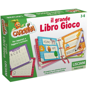 Lisciani Carotina libro gioco scrivi e cancella