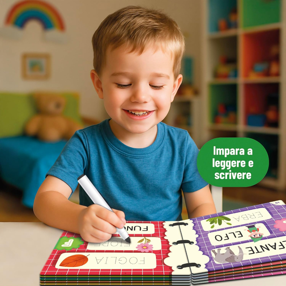 Lisciani Carotina libro gioco scrivi e cancella