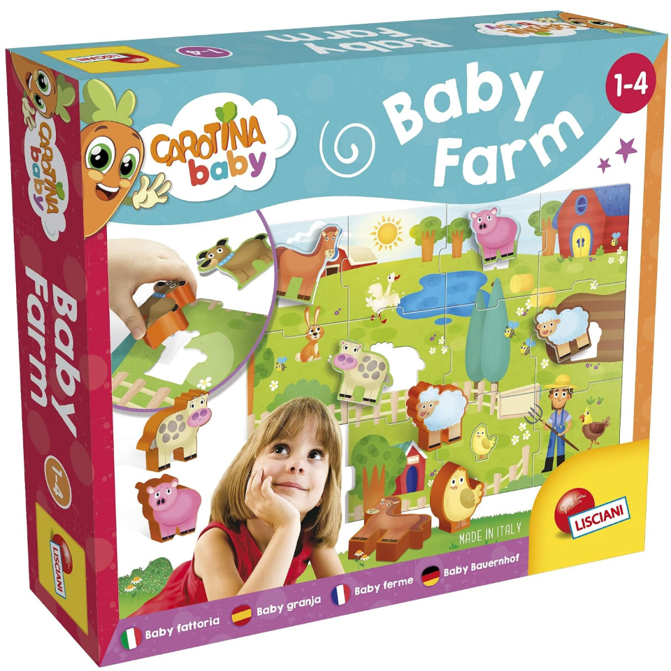 Lisciani Carotina puzzle fattoria con 12 animali