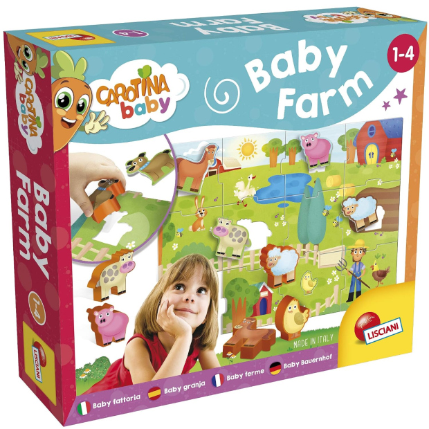 Lisciani Carotina puzzle fattoria con 12 animali