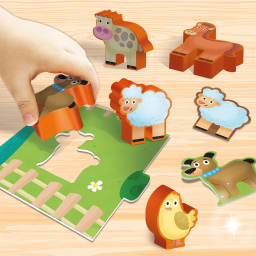 Lisciani Carotina puzzle fattoria con 12 animali