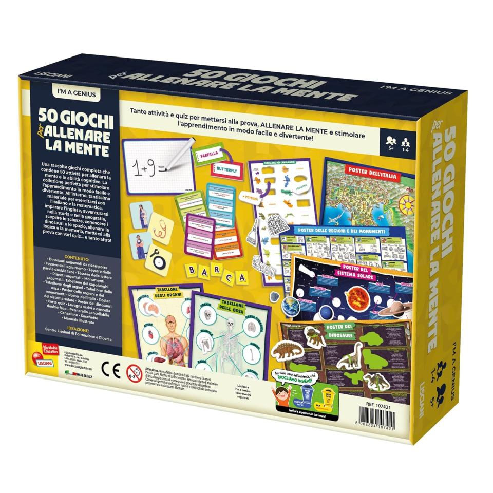 Lisciani I'm a Genius – 50 Giochi per Allenare la Mente
