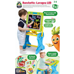 Lisciani Giochi Carotina lavagna LED con banchetto