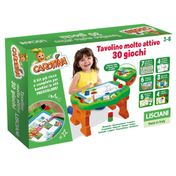 Lisciani Giochi Carotina tavolino bambini con 30 giochi