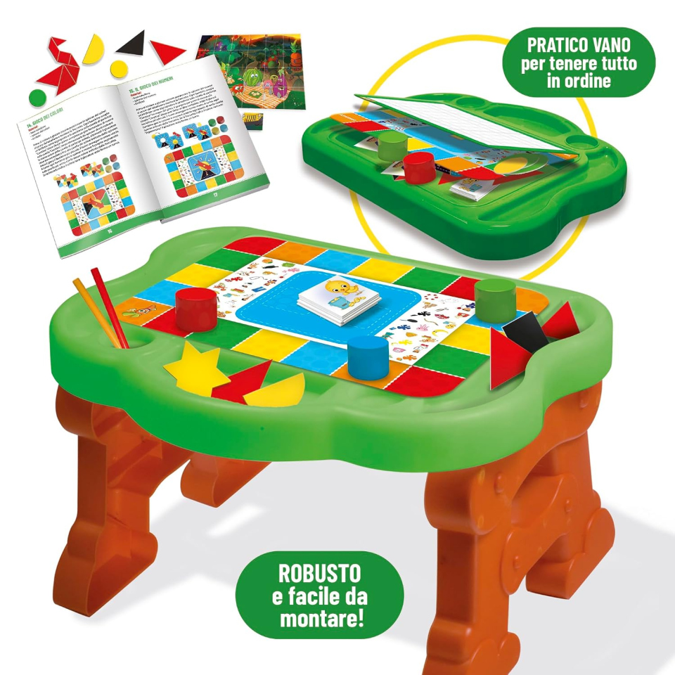 Lisciani Giochi Carotina tavolino bambini con 30 giochi