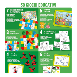 Lisciani Giochi Carotina tavolino bambini con 30 giochi