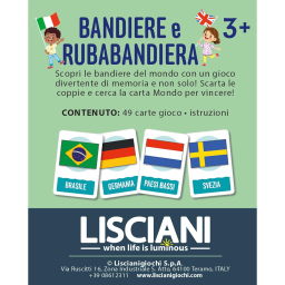 Lisciani Giochi Ludoteca carte bandiere Bandiera e Rubabandiera