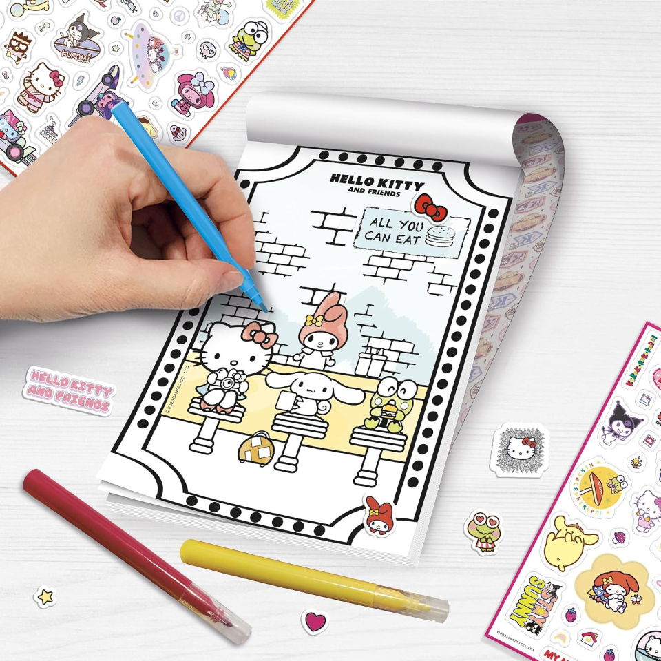 Lisciani Hello Kitty set adesivi con pennarelli