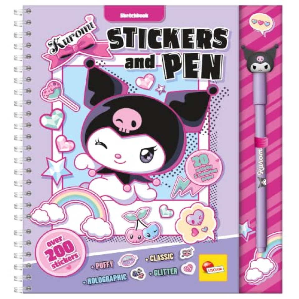Lisciani Kuromi libro adesivi con penna esclusiva