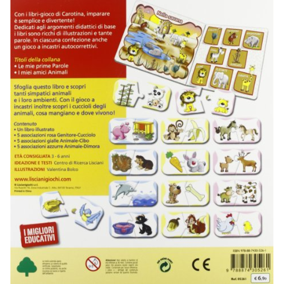 Lisciani libro-gioco I miei amici animali, copertina rigida