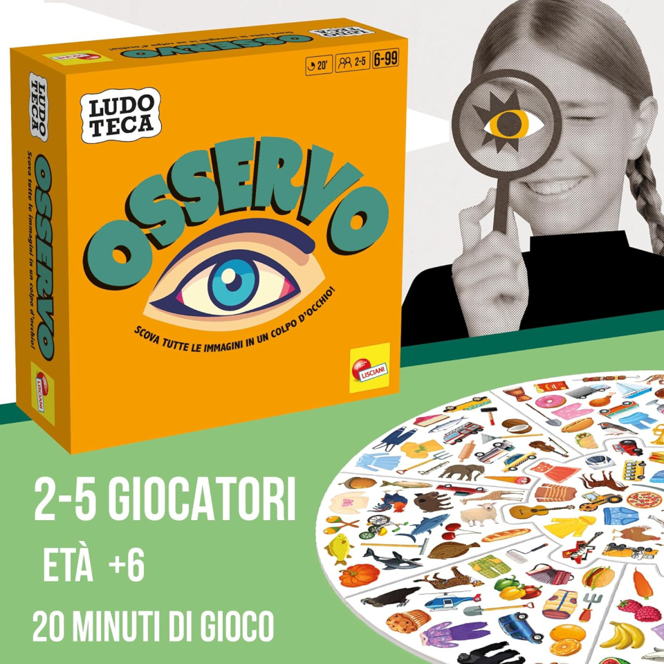 Lisciani Ludoteca Pocket Osservo – Gioco di Osservazione Tascabile