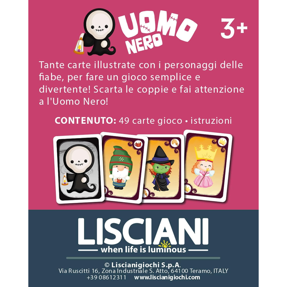 Lisciani Ludoteca Uomo Nero gioco di carte