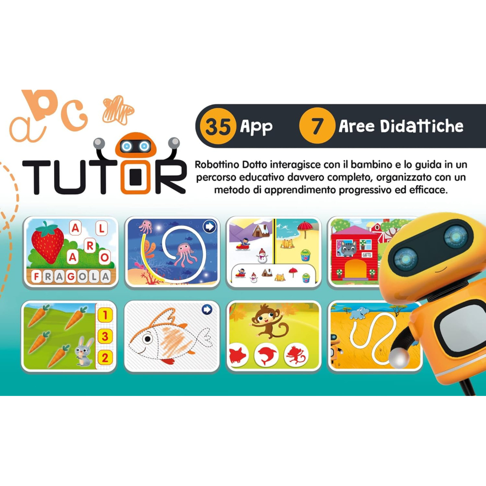 Lisciani Mio Tab 10 Tutor XL – Tablet Educativo 3-6 Anni