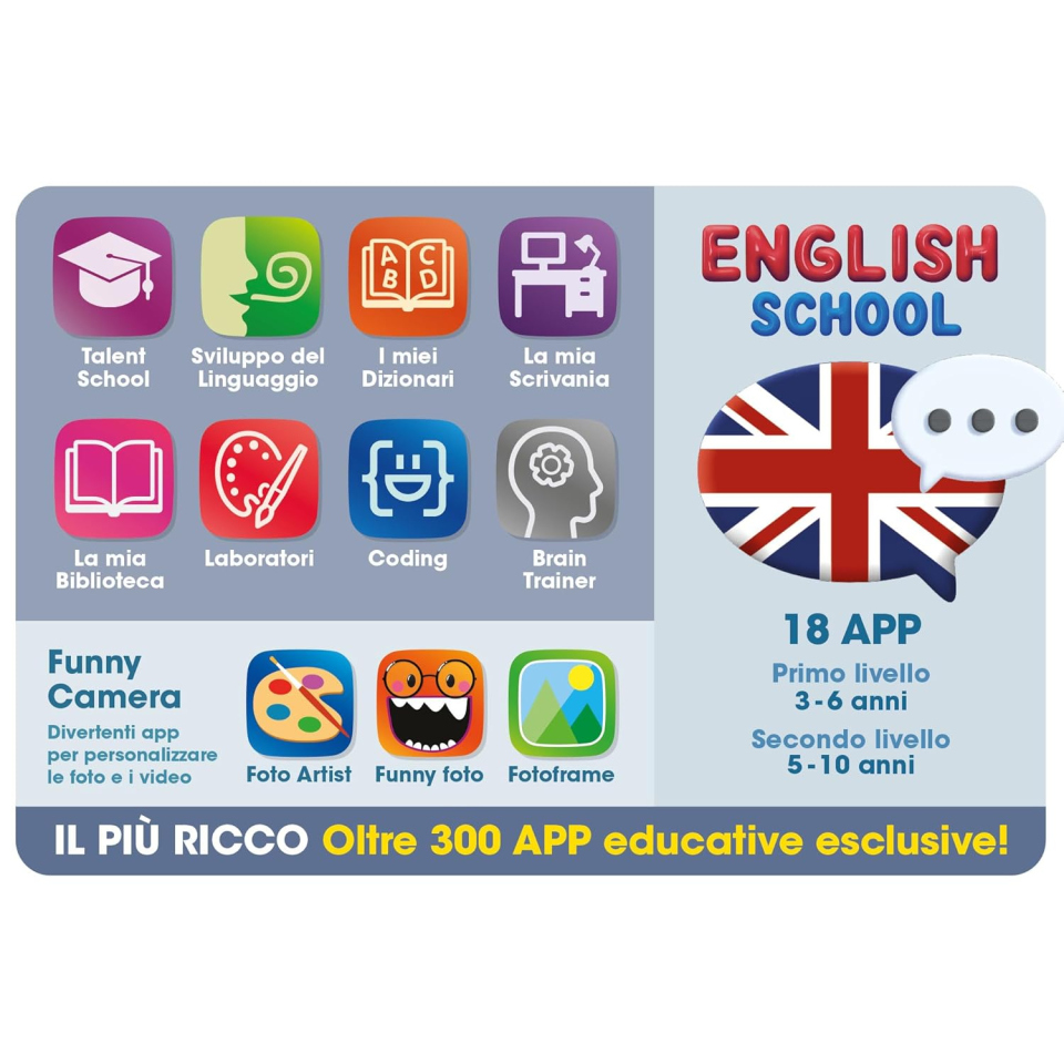 Lisciani Mio Tab 7" con L.I.A. – Tablet Educativo per Bambini