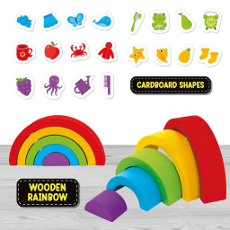 Lisciani Montessori Box Vista – Arcobaleno in Legno e Gioco dei Colori