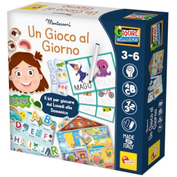 Lisciani Montessori Un Gioco al Giorno – Consolle in Legno Scrivi e Cancella