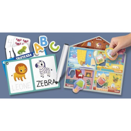 Lisciani Montessori Un Gioco al Giorno – Consolle in Legno Scrivi e Cancella
