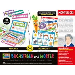 Lisciani Montessori Lettere e Parole – Gioco Educativo Magnetico con Penna Parlante