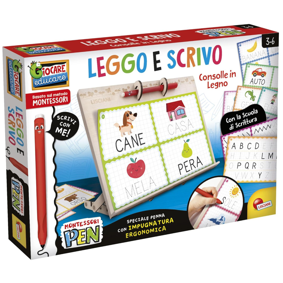 Lisciani Montessori Pen Consolle Educativa in Legno