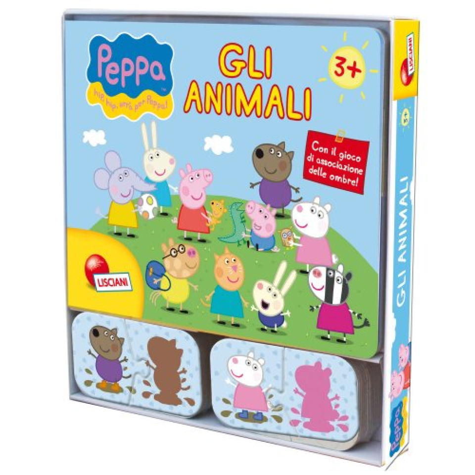 Lisciani Peppa Pig libro animali con copertina rigida