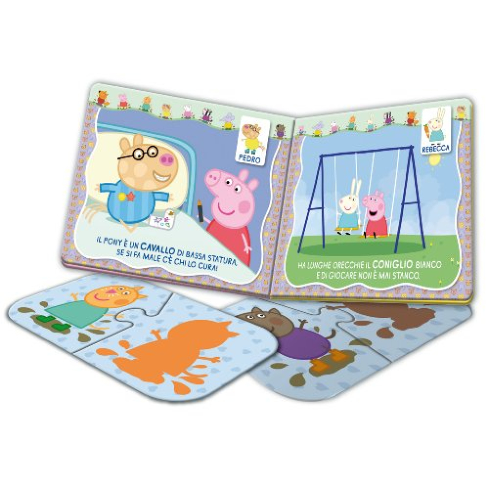 Lisciani Peppa Pig libro animali con copertina rigida