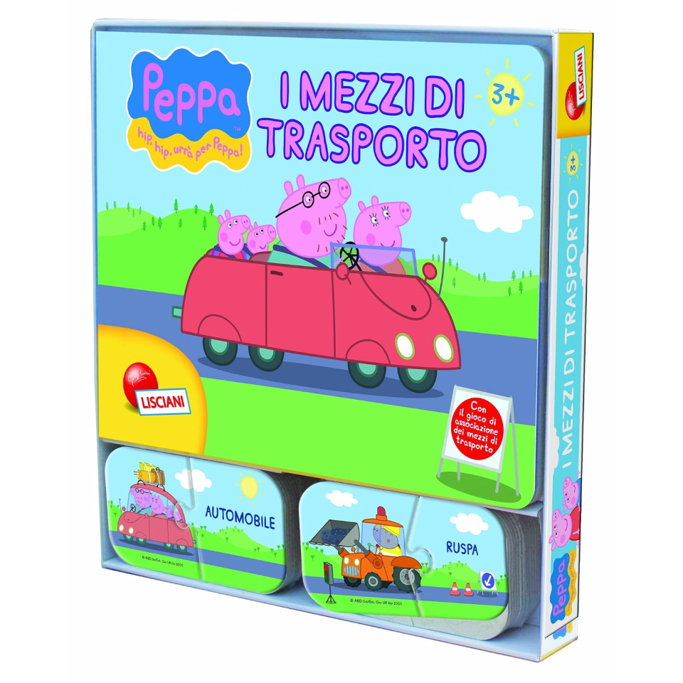 Lisciani Peppa Pig libro gioco sui trasporti