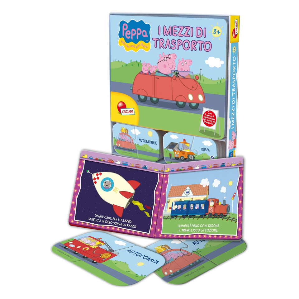Lisciani Peppa Pig libro gioco sui trasporti