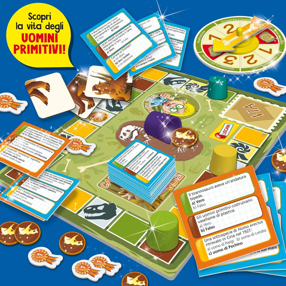 Lisciani Talent School gioco dinosauri e uomini primitivi