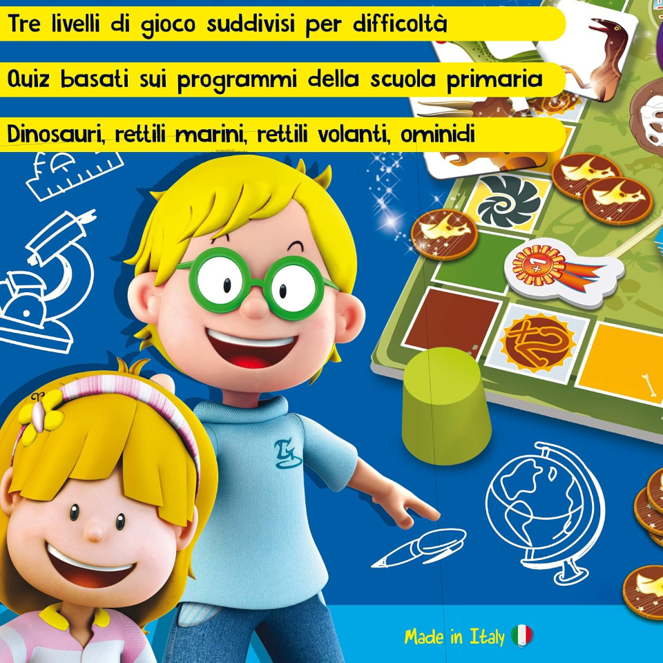 Lisciani Talent School gioco dinosauri e uomini primitivi