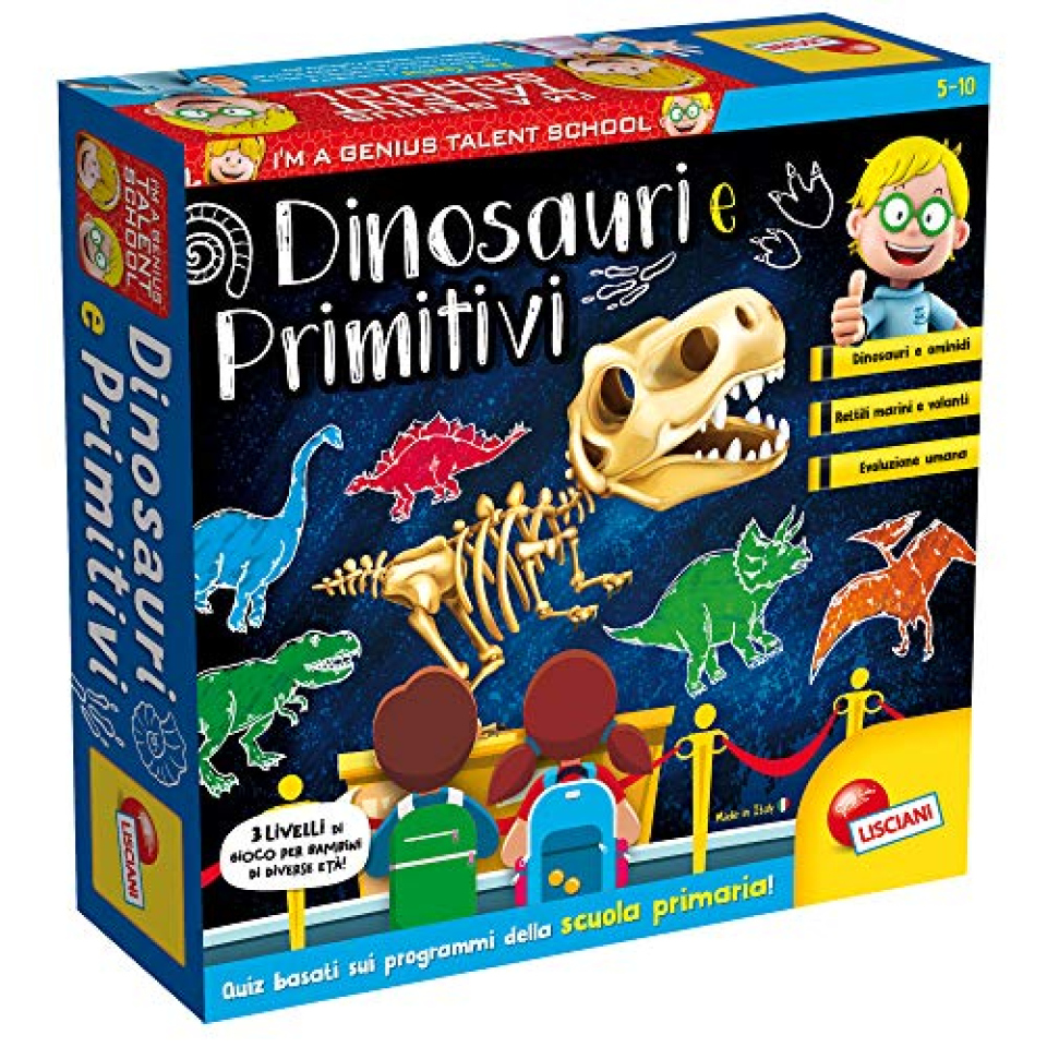 Lisciani Talent School gioco dinosauri e uomini primitivi