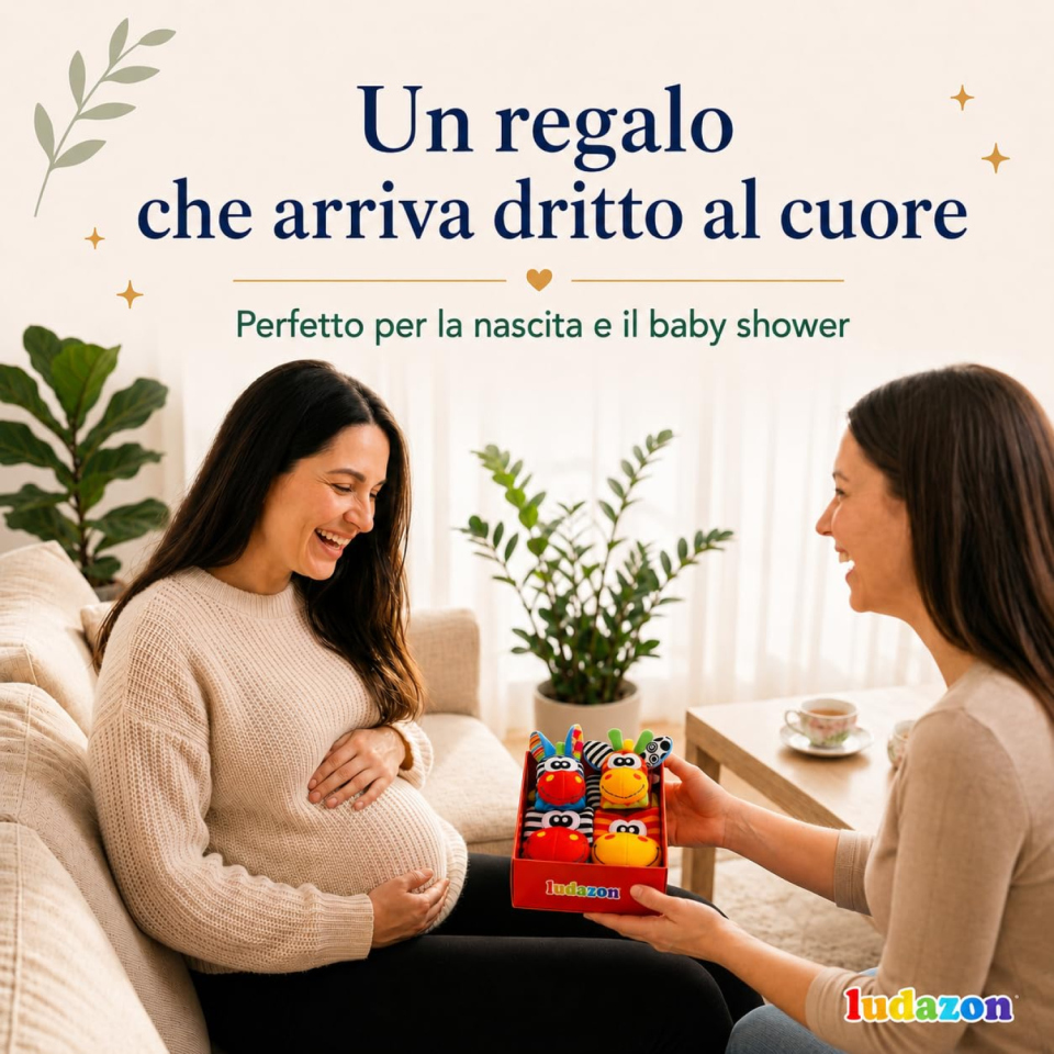 LUDAZON sonaglini sensoriali per neonato 0-12 mesi