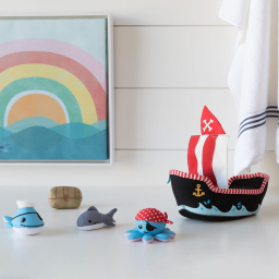 Manhattan Toy nave pirata per bagnetto, 5 pezzi