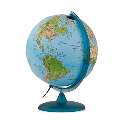 Mappamondo Illustrato Tecnodidattica Safari 25 cm con Luce